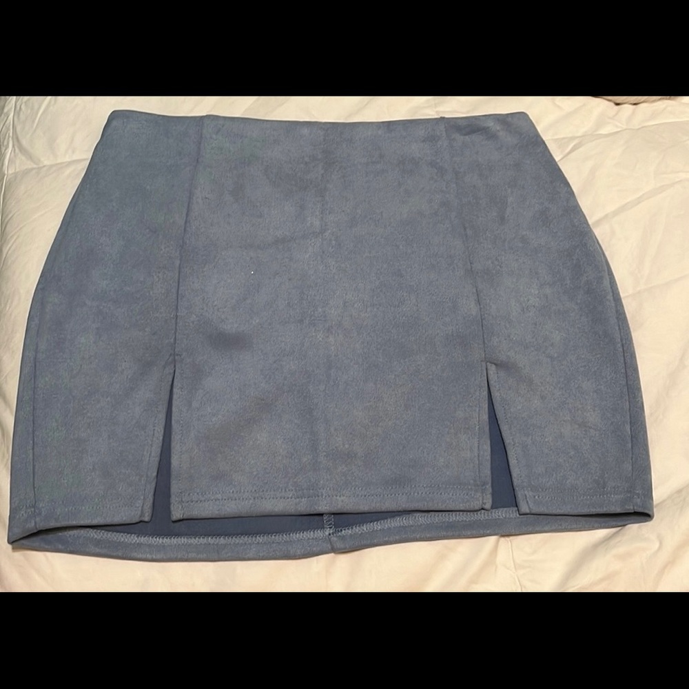 Velvet mini skirt